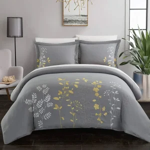 Floral Embroidery Duvet Set