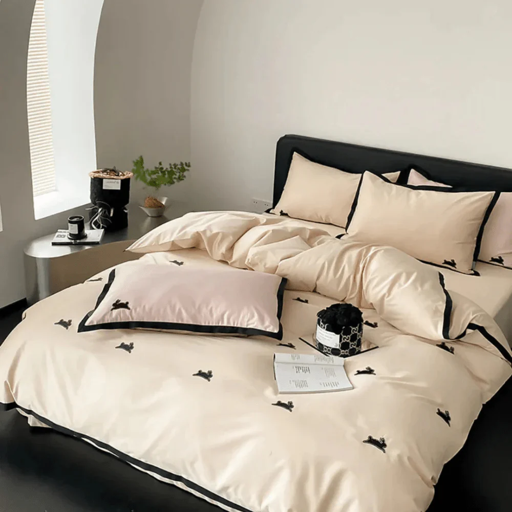 Luxury Rabbit Embroidery Duvet Set - Image 7