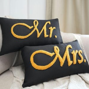 Mr And Mrs Cushion Cover pack of 2