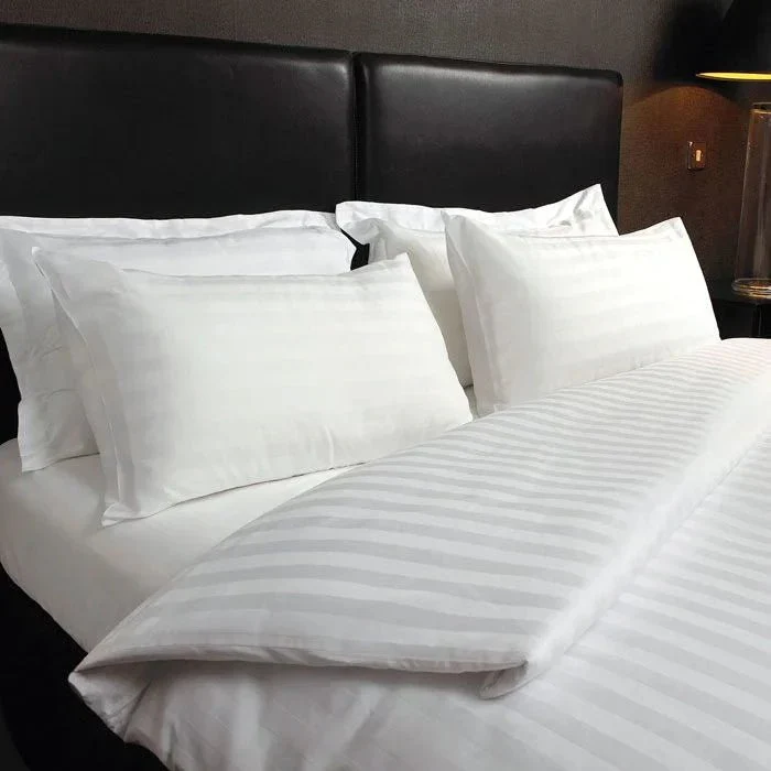 Satin Stripe Duvet Set Narrow Lines - Image 6